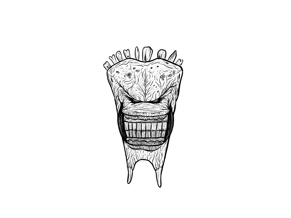 Zahnillustration für die Inktober-Challenge 2020 auf Instagram